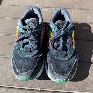 Hoka One One Bondi L Embroidery Blue Suede Running Shoes Unisex W7.5/M6.5